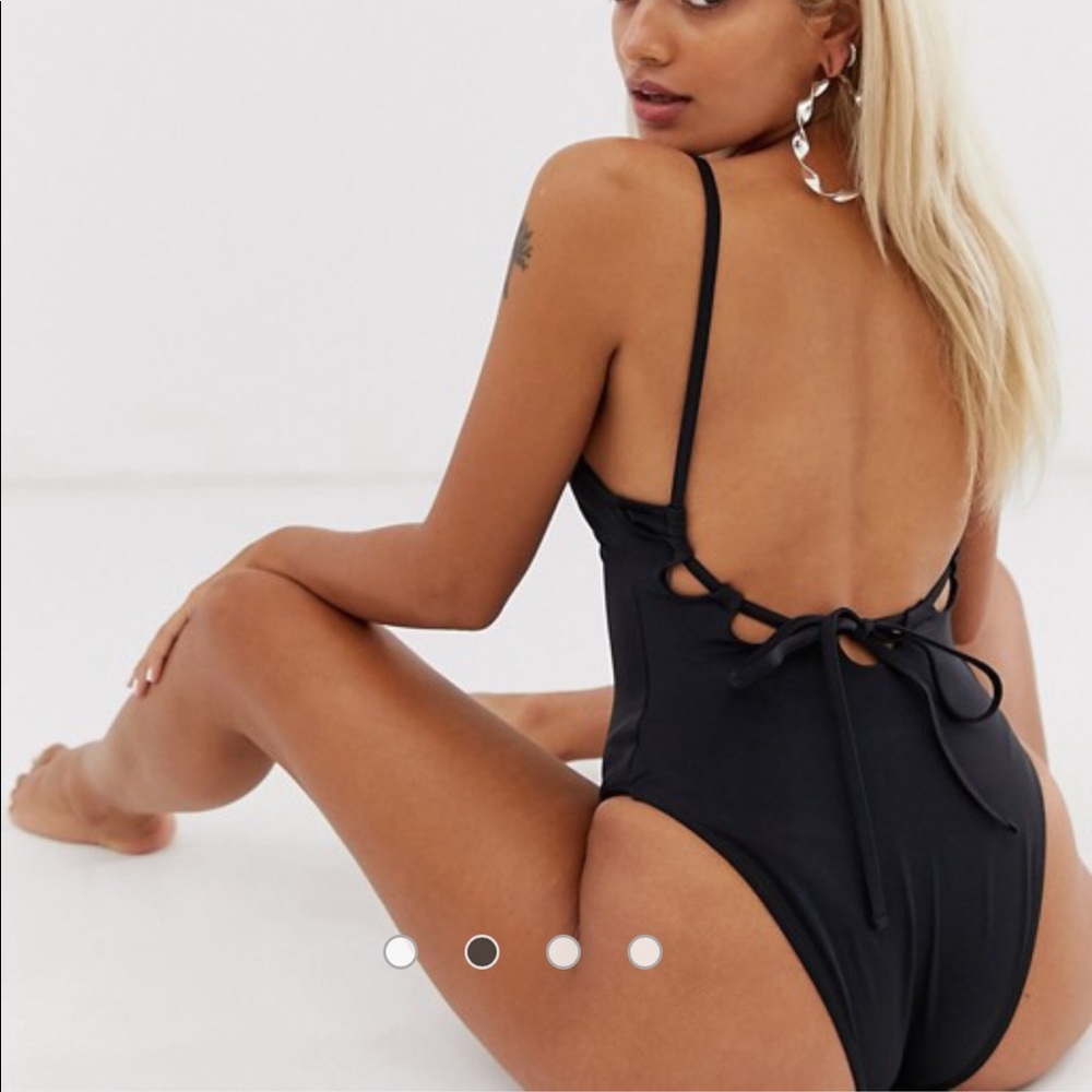 ASOS Low Back One Piece Swimsuit